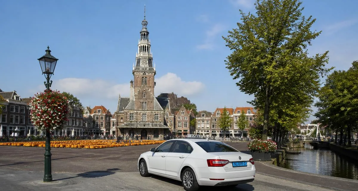 Taxi in Alkmaar bij de Waag op het Waagplein