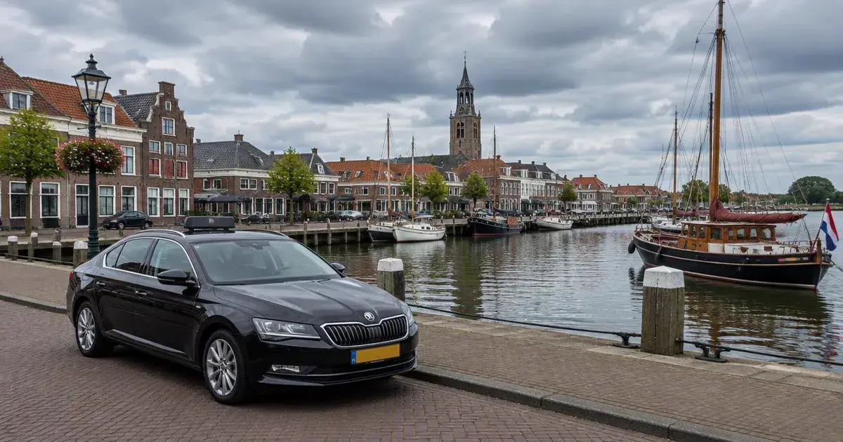 Taxi in Oud-Beijerland bij de haven in het centrum