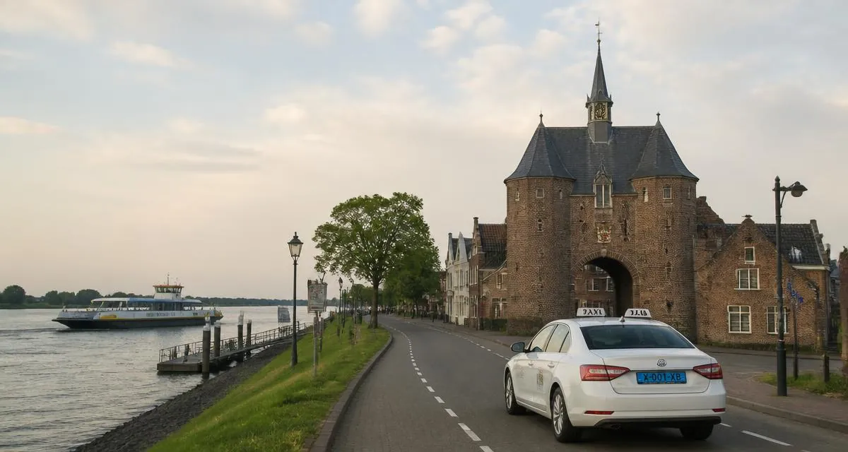 Taxi in Schoonhoven bij de Veerpoort aan de Lek