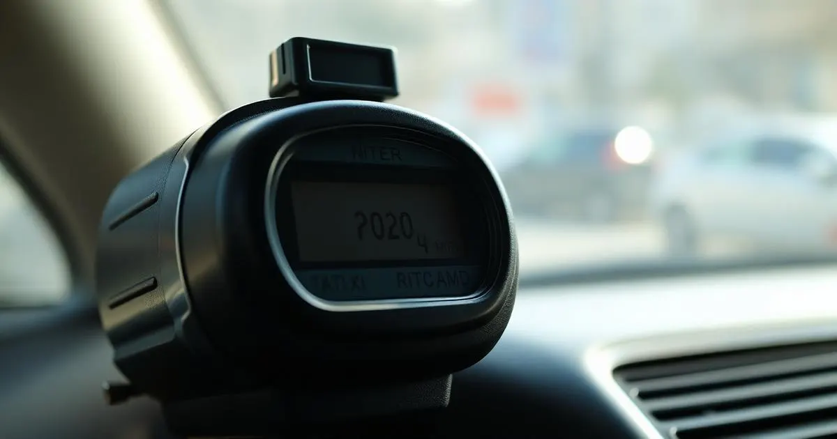 Vaste prijs versus taxameter Taxameter op het dashboard van een taxi